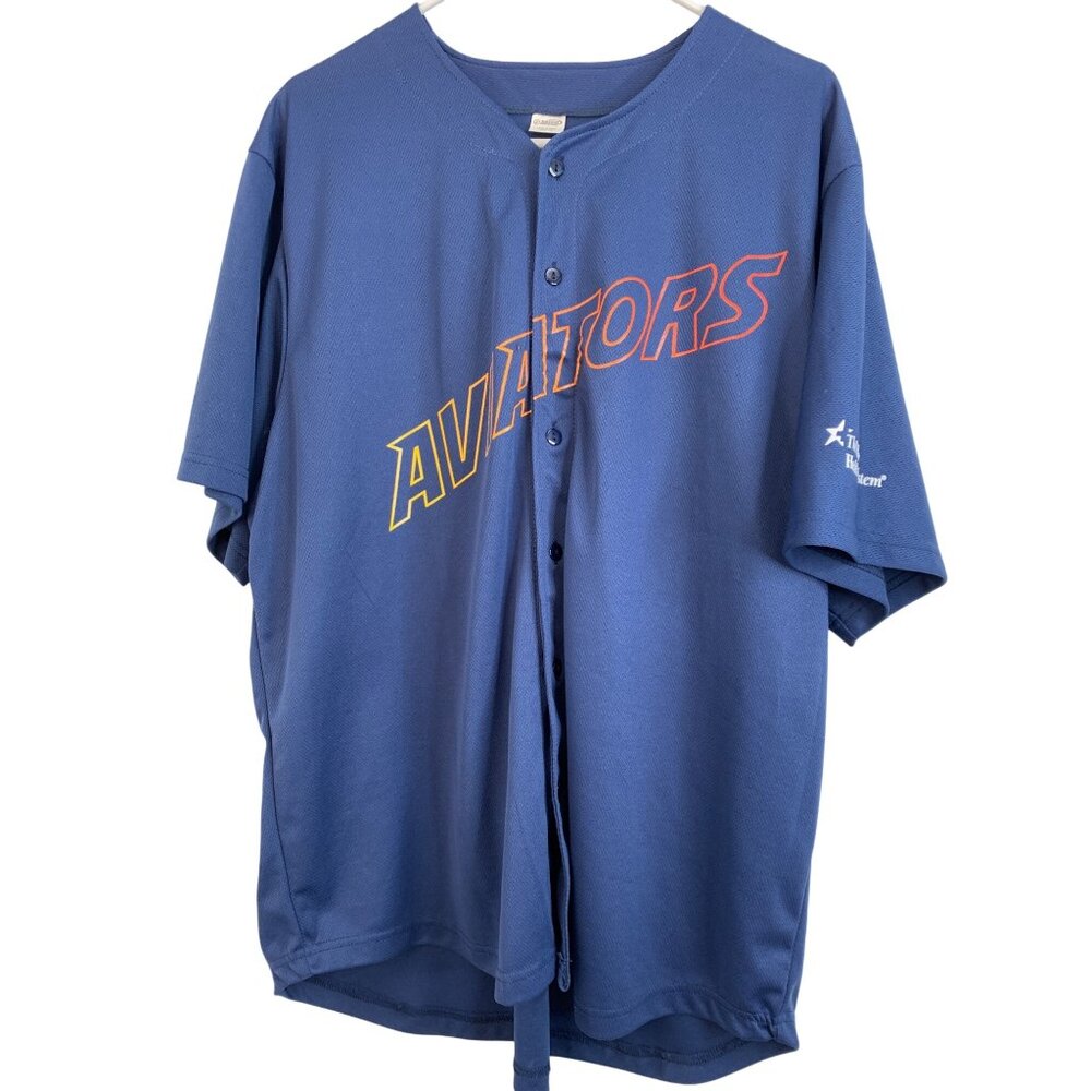 Adult XL Las Vegas Aviators Baseball Jersey Success Promotions Blue EUC 8209